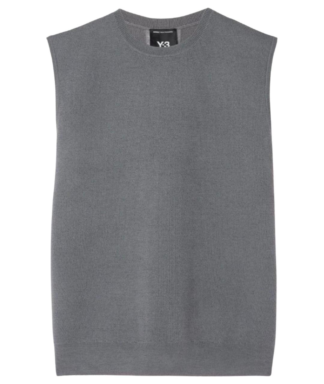 Y-3 Серая шерстяная жилетка, фото 1