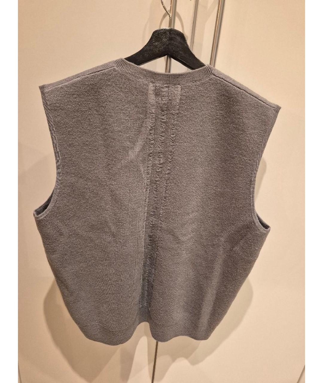 Y-3 Серая шерстяная жилетка, фото 6