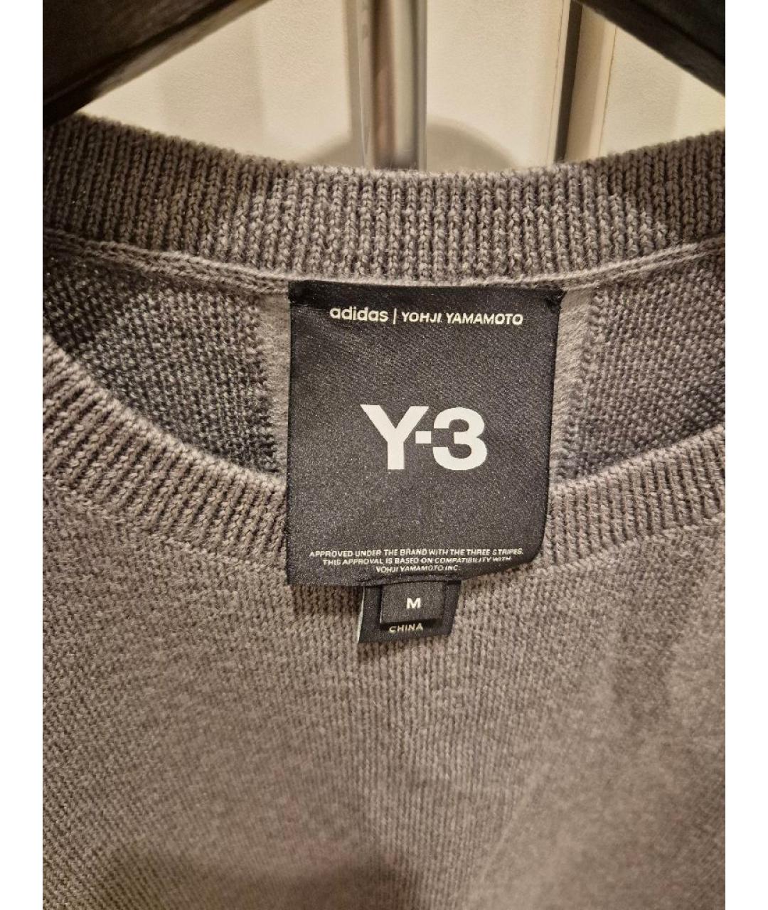Y-3 Серая шерстяная жилетка, фото 7