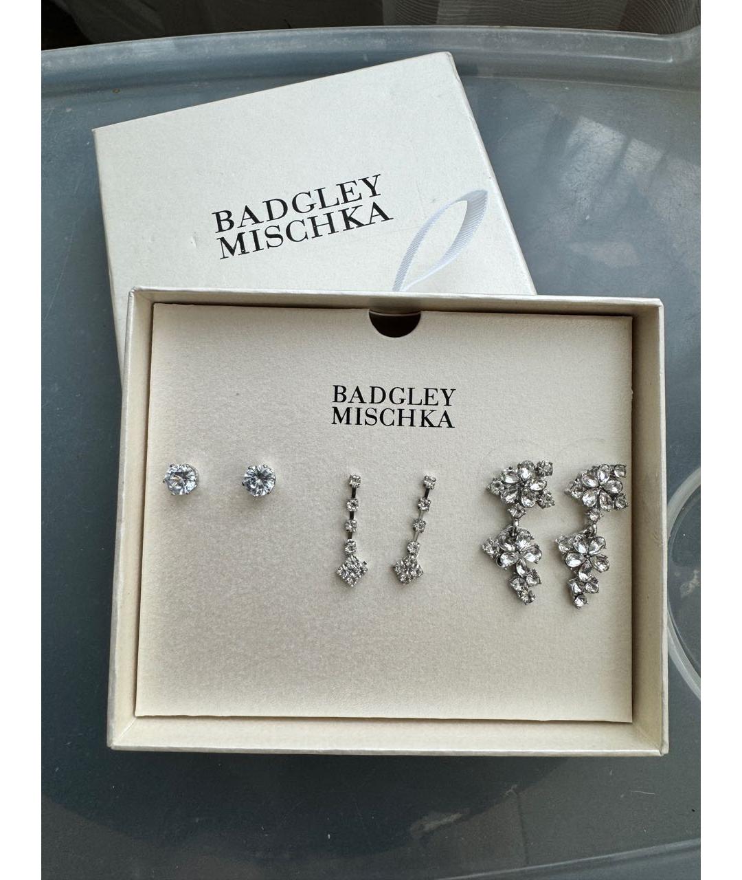 BADGLEY MISCHKA Серебряные металлические серьги, фото 3