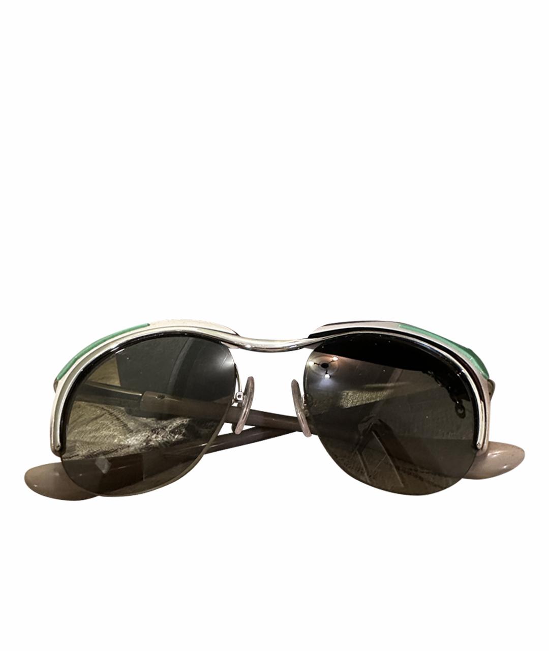 PRADA Бежевые пластиковые солнцезащитные очки, фото 1