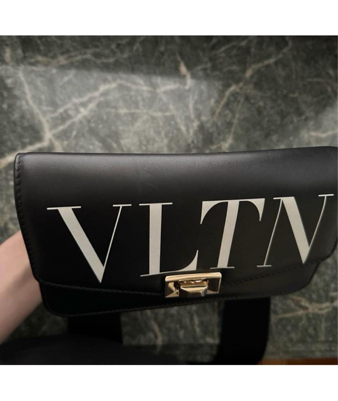 VALENTINO Черная кожаная поясная сумка, фото 6