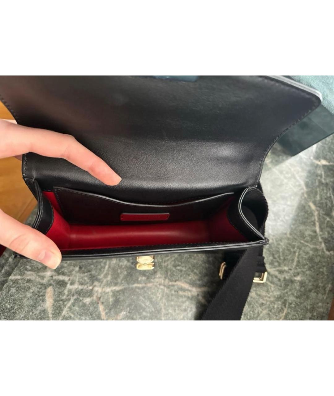 VALENTINO Черная кожаная поясная сумка, фото 4