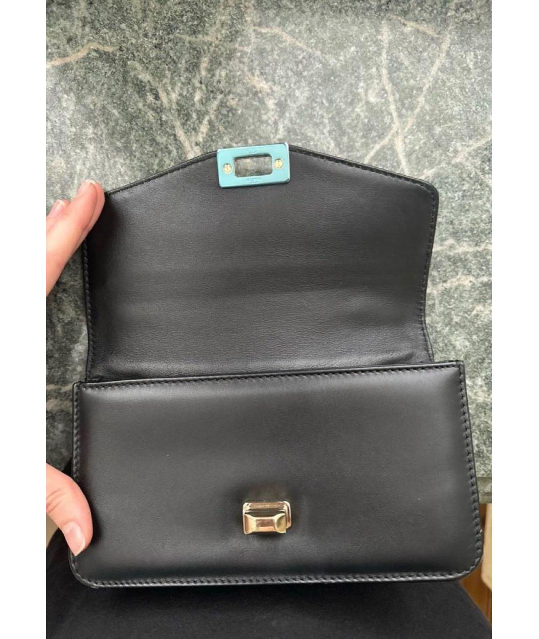 VALENTINO Черная кожаная поясная сумка, фото 5