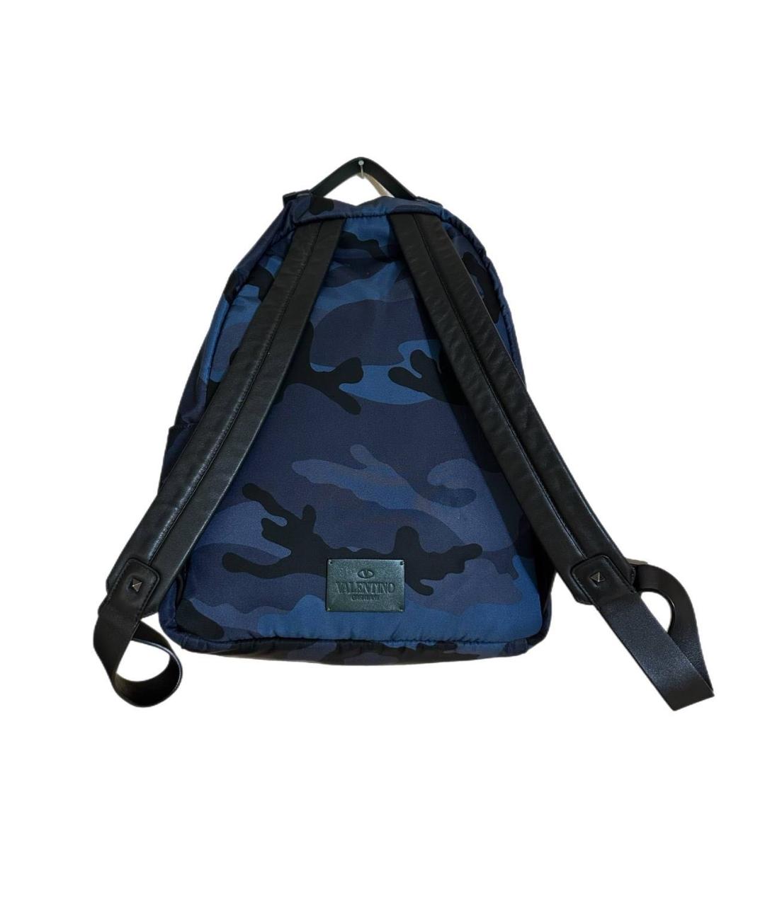 VALENTINO Темно-синий тканевый рюкзак, фото 1