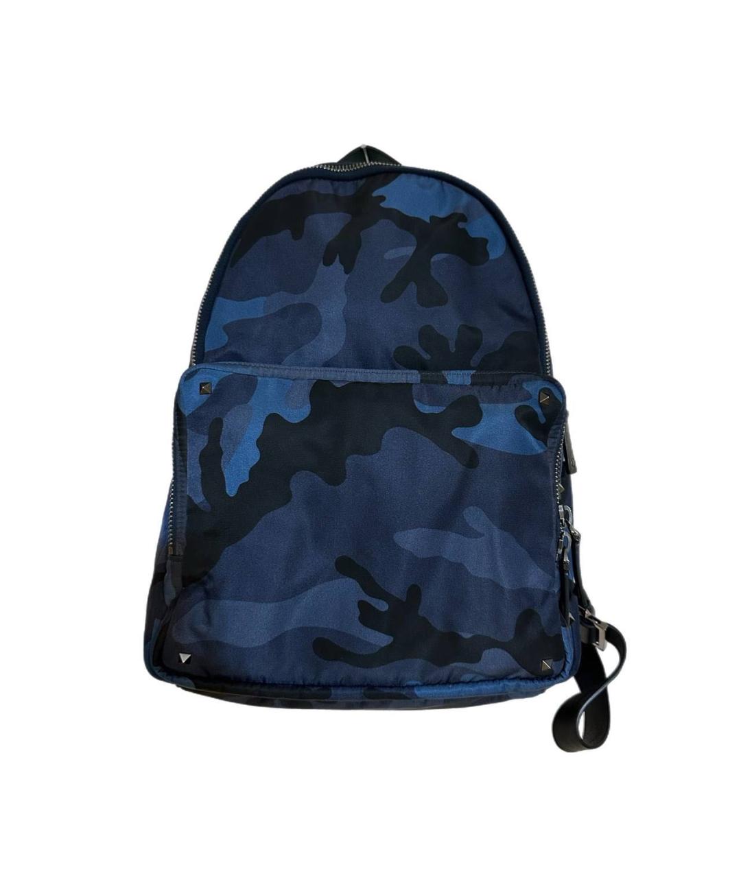 VALENTINO Темно-синий тканевый рюкзак, фото 3