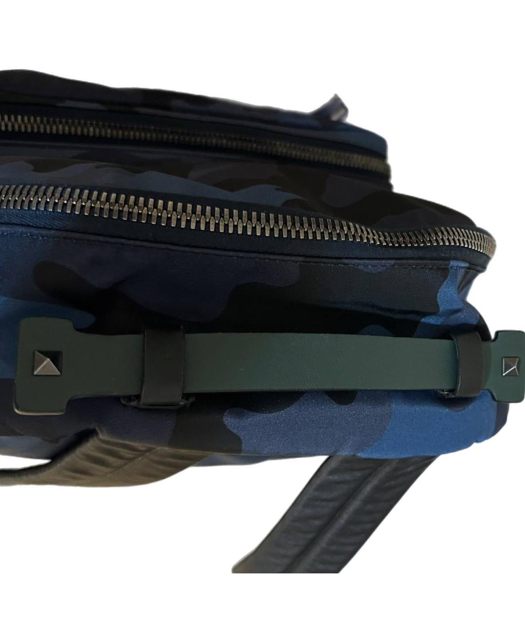 VALENTINO Темно-синий тканевый рюкзак, фото 4