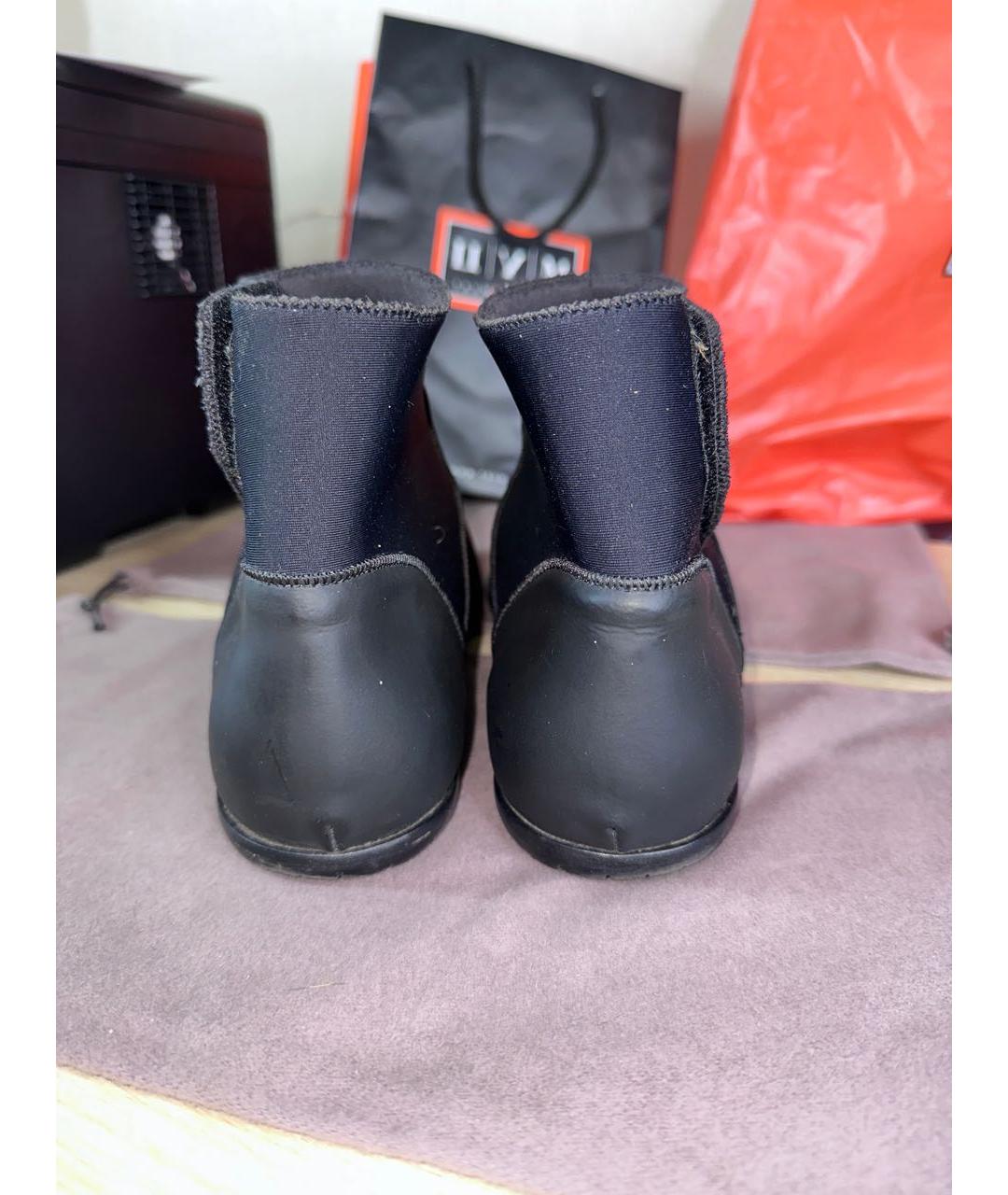 LANVIN Темно-синие кожаные высокие ботинки, фото 4