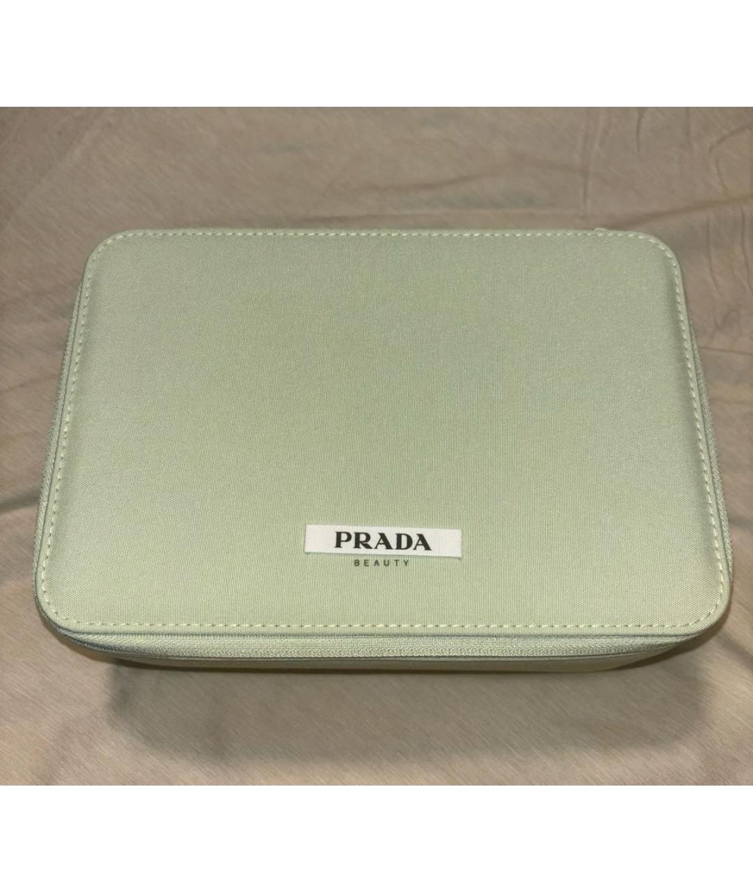 PRADA Зеленая хлопковая косметичка, фото 9