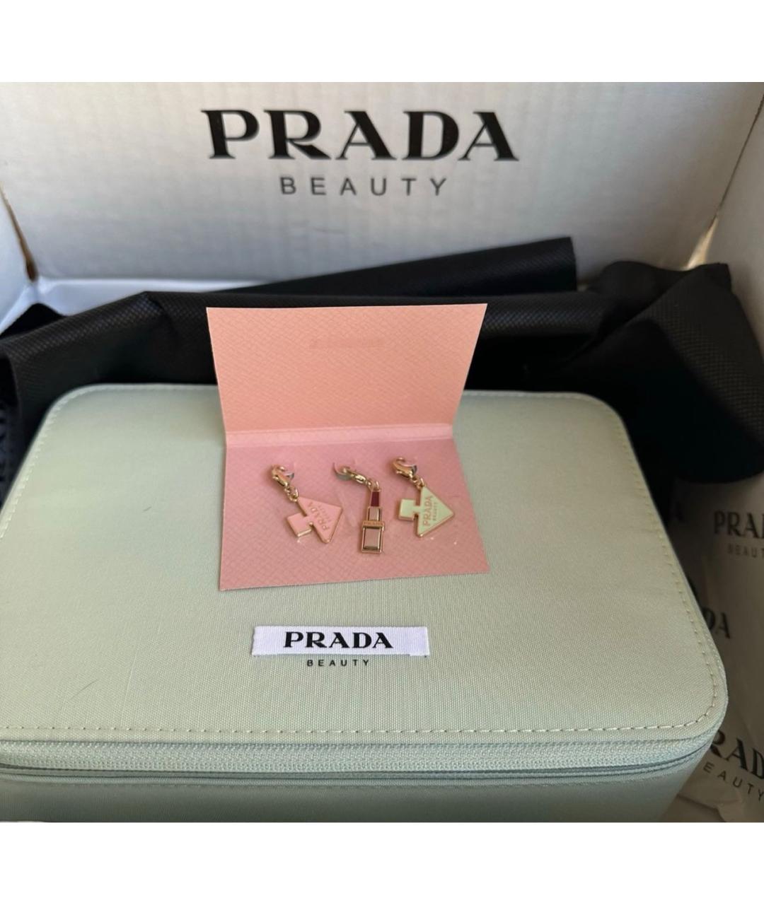 PRADA Зеленая хлопковая косметичка, фото 2