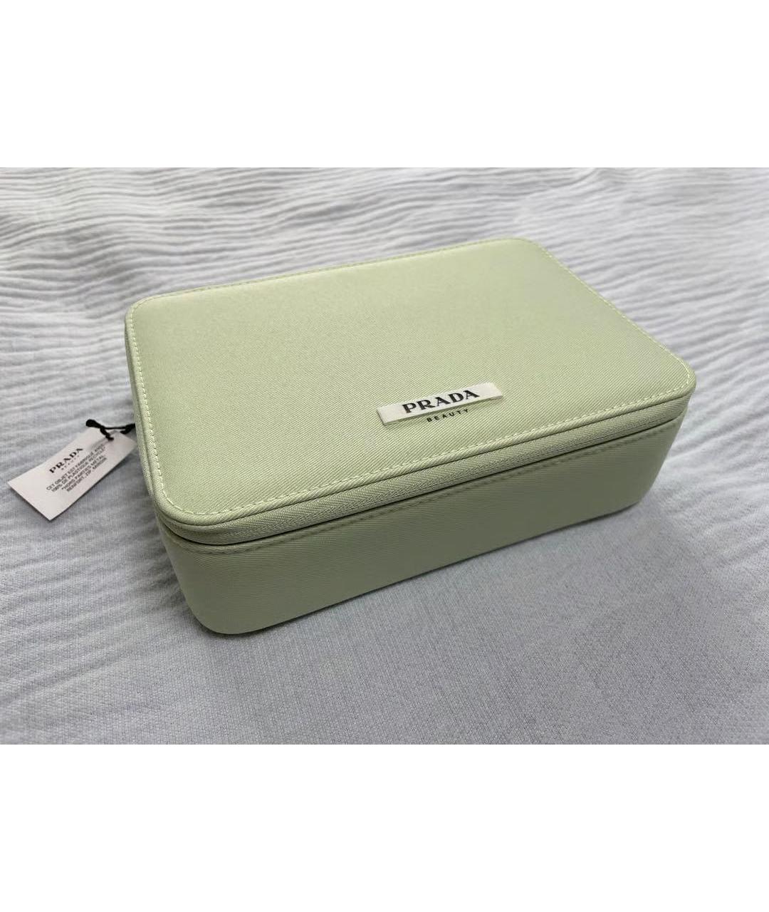 PRADA Зеленая хлопковая косметичка, фото 3