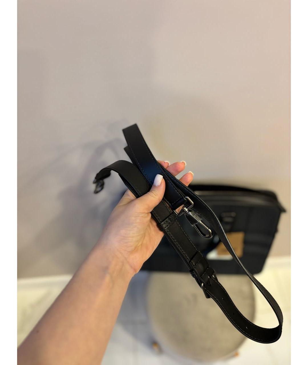 BURBERRY Черный кожаный портфель, фото 8