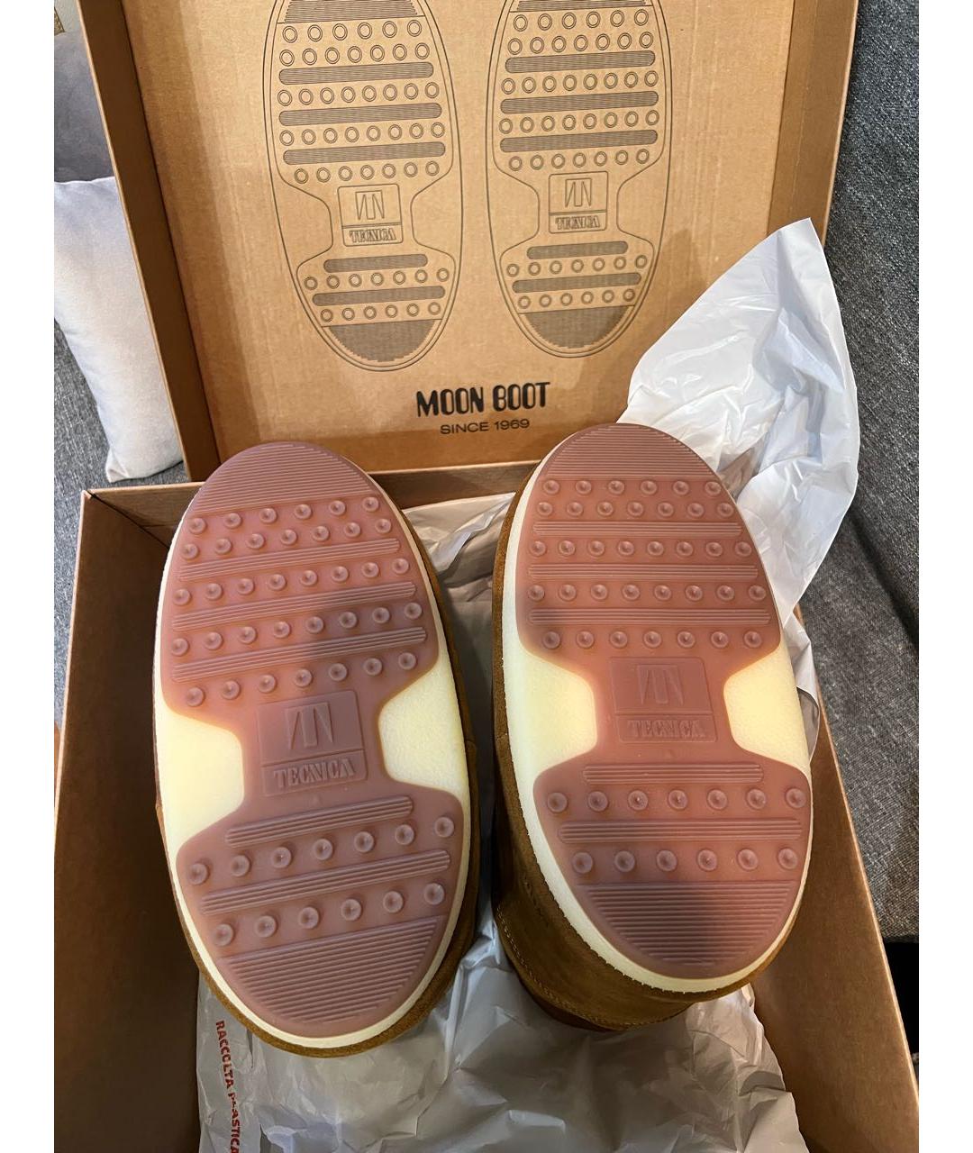 MOON BOOT Коричневые замшевые полусапоги, фото 5