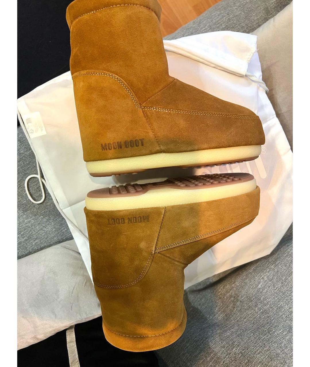 MOON BOOT Коричневые замшевые полусапоги, фото 2