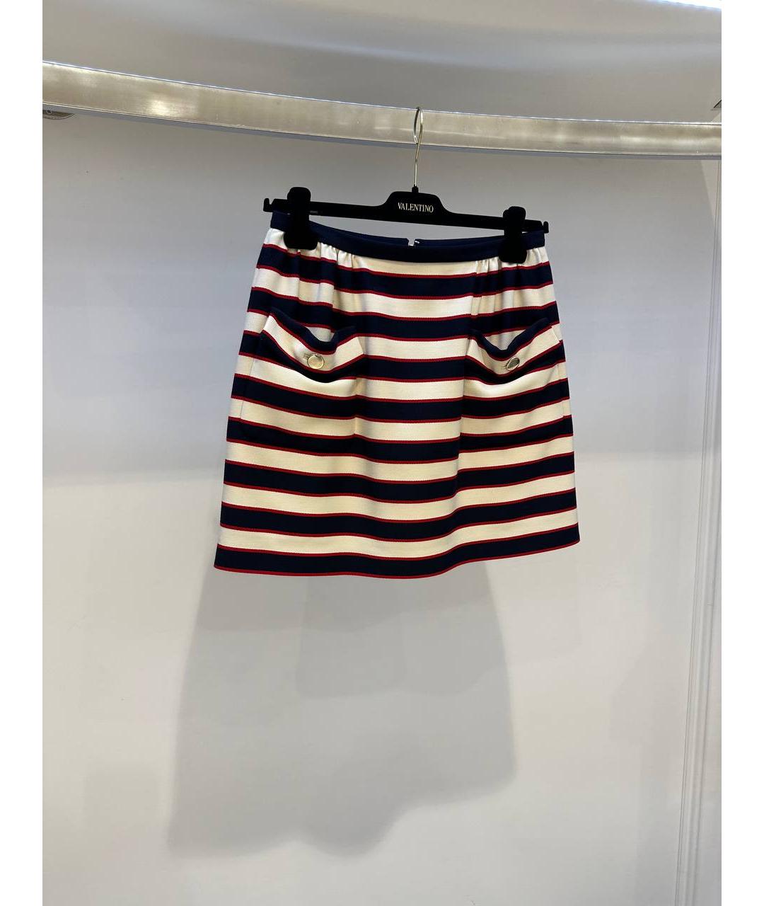 VALENTINO Мульти шерстяная юбка мини, фото 2