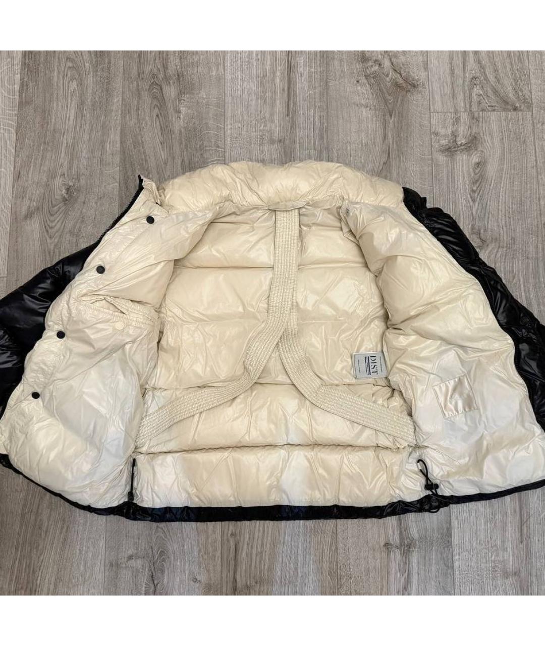 MONCLER Черный полиэстеровый пуховик, фото 3