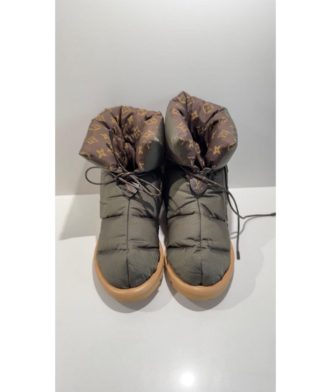LOUIS VUITTON Зеленые текстильные ботинки, фото 2