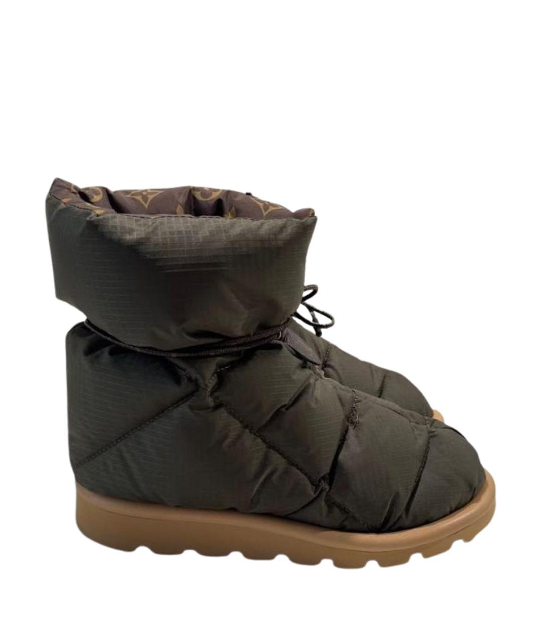 LOUIS VUITTON Зеленые текстильные ботинки, фото 6