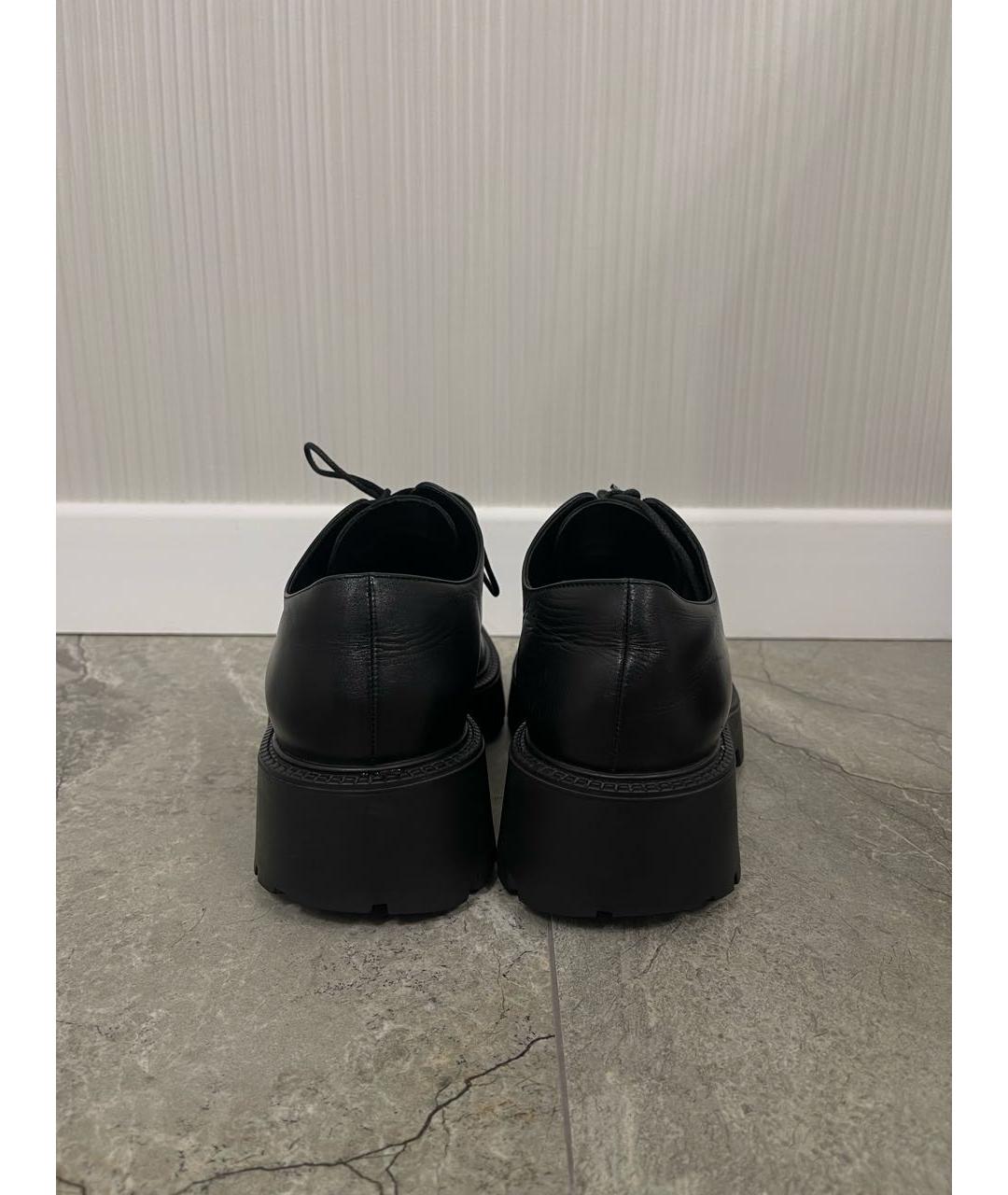 BALENCIAGA Черные кожаные низкие ботинки, фото 4