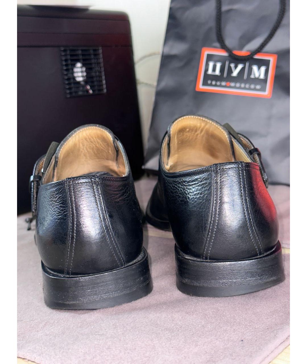 GUCCI Черные кожаные туфли, фото 4