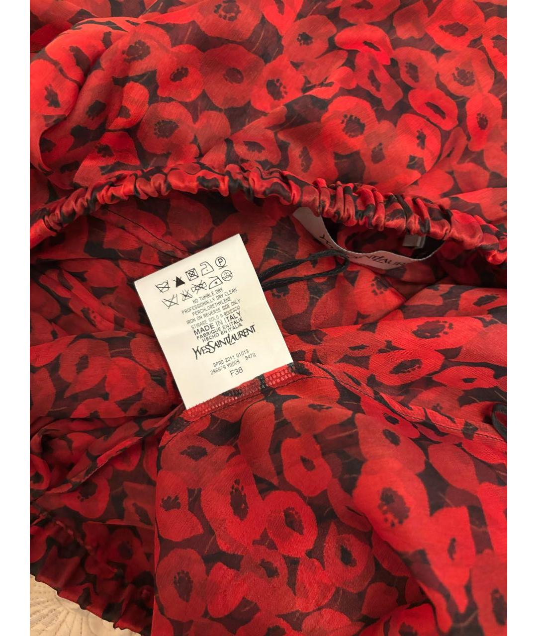 SAINT LAURENT Мульти шелковая блузы, фото 4