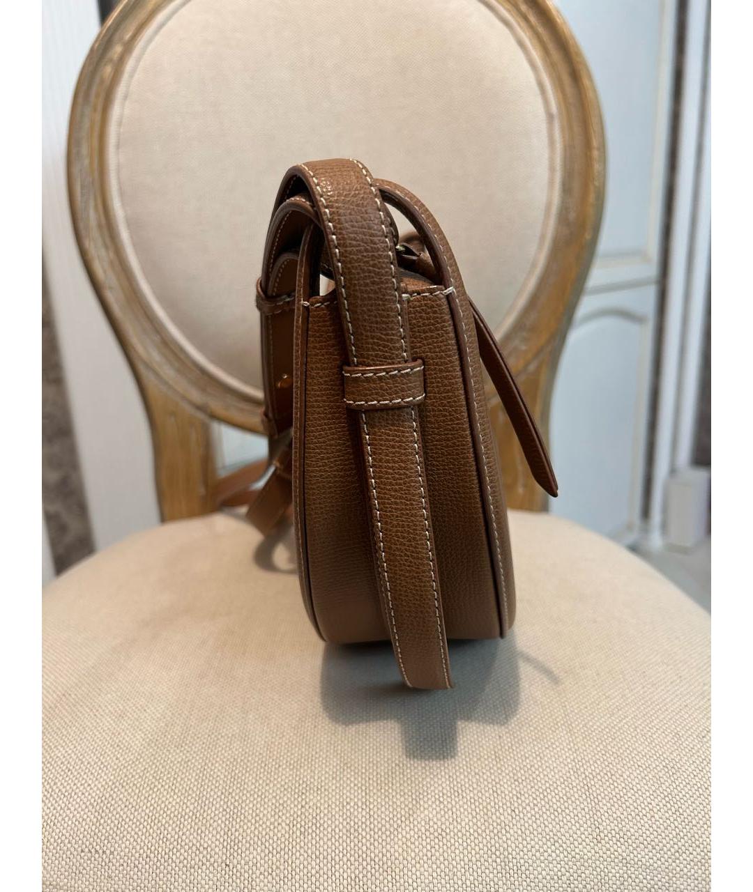 POLENE Коричневая кожаная сумка через плечо, фото 2