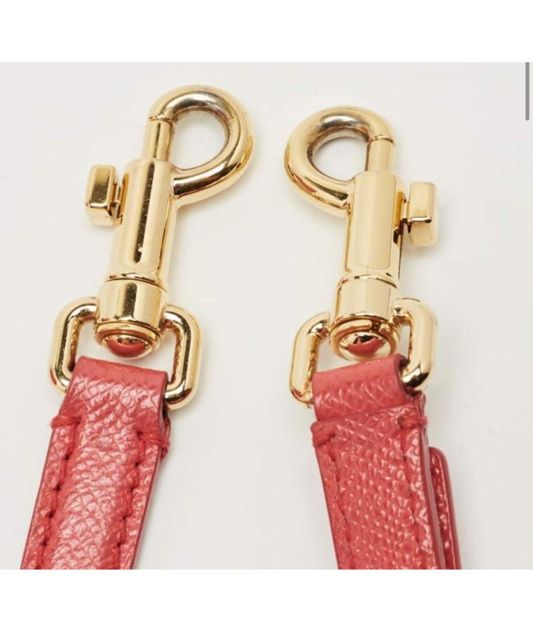 DOLCE&GABBANA Красная кожаная сумка с короткими ручками, фото 4