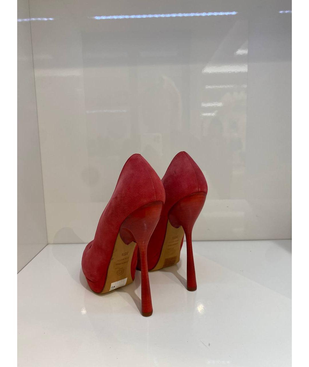 ALEXANDER MCQUEEN Красные замшевые туфли, фото 3