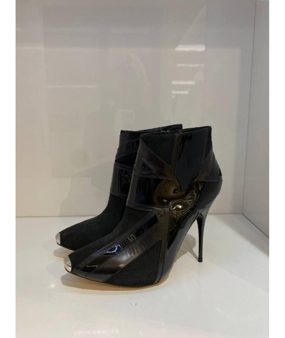 ALEXANDER MCQUEEN Черные кожаные ботинки, фото 2