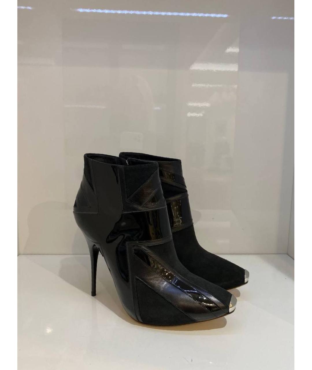 ALEXANDER MCQUEEN Черные кожаные ботинки, фото 4