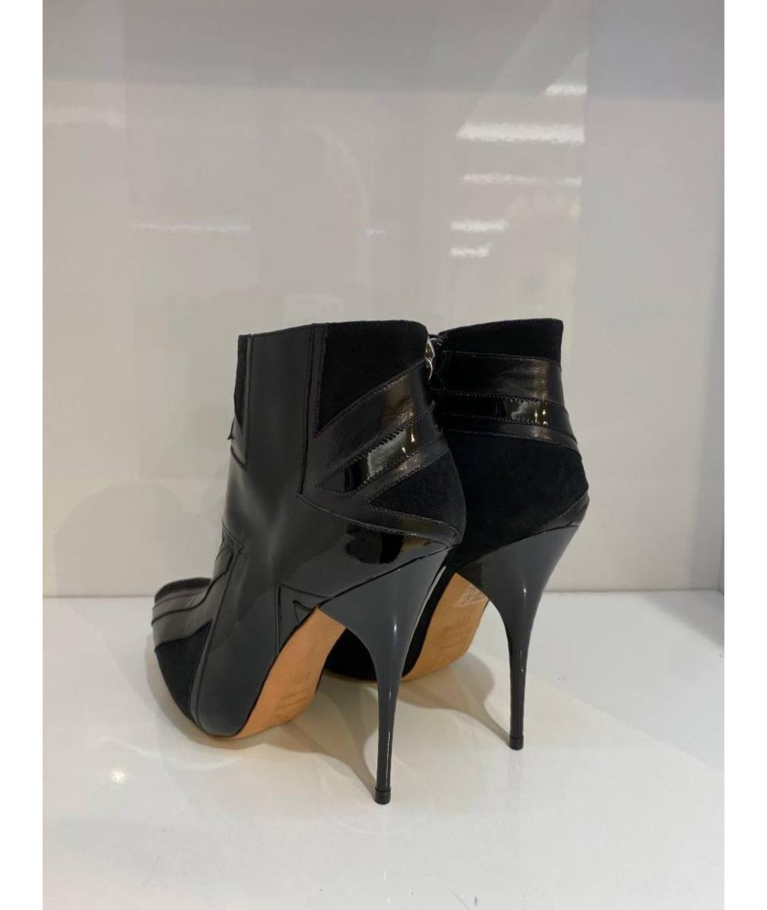 ALEXANDER MCQUEEN Черные кожаные ботинки, фото 3