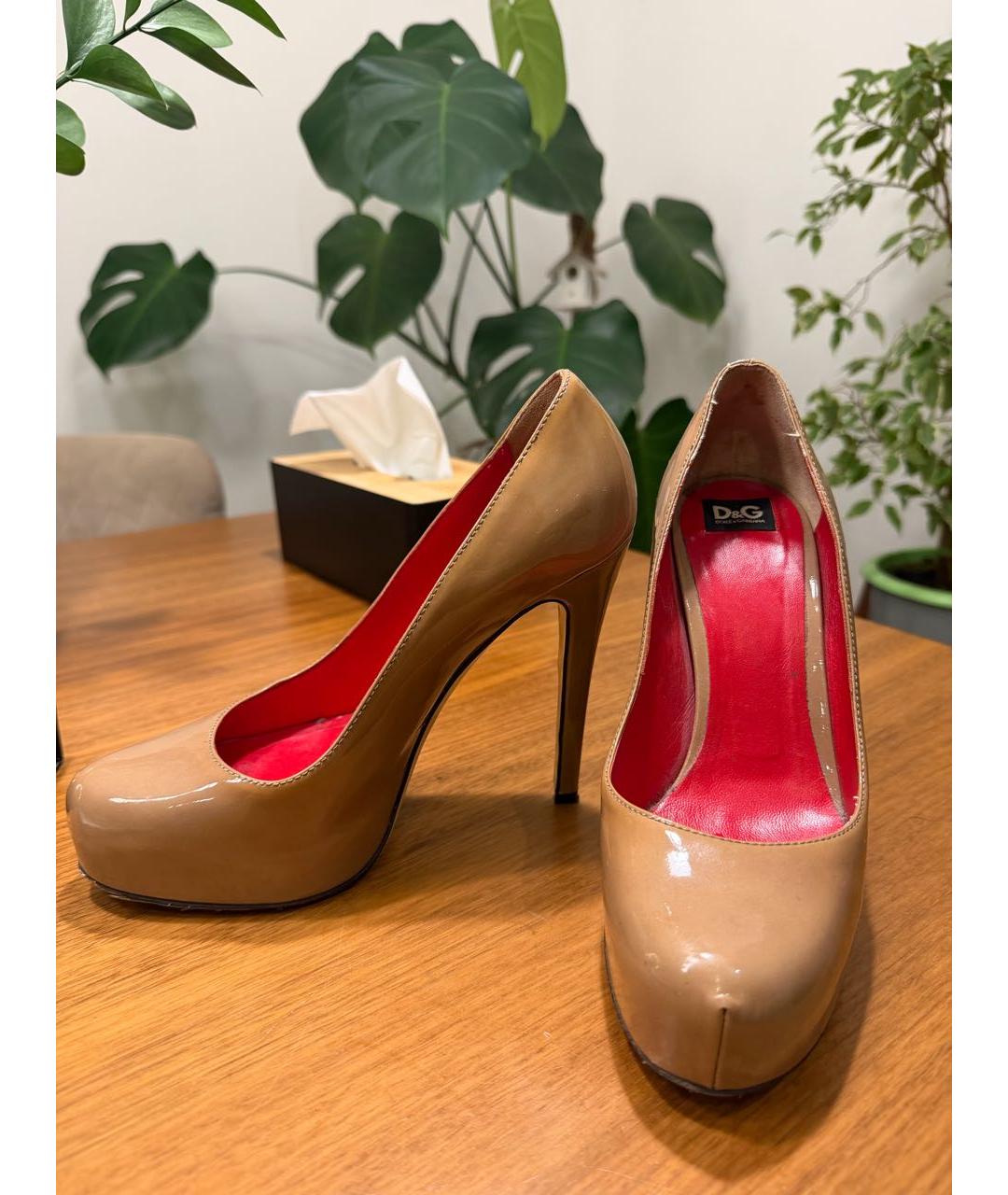 DOLCE&GABBANA Белые туфли из лакированной кожи, фото 2