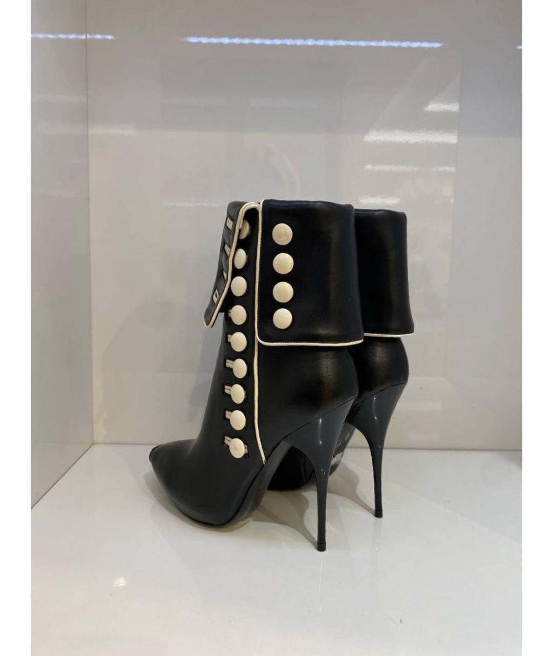 ALEXANDER MCQUEEN Черные кожаные ботинки, фото 3