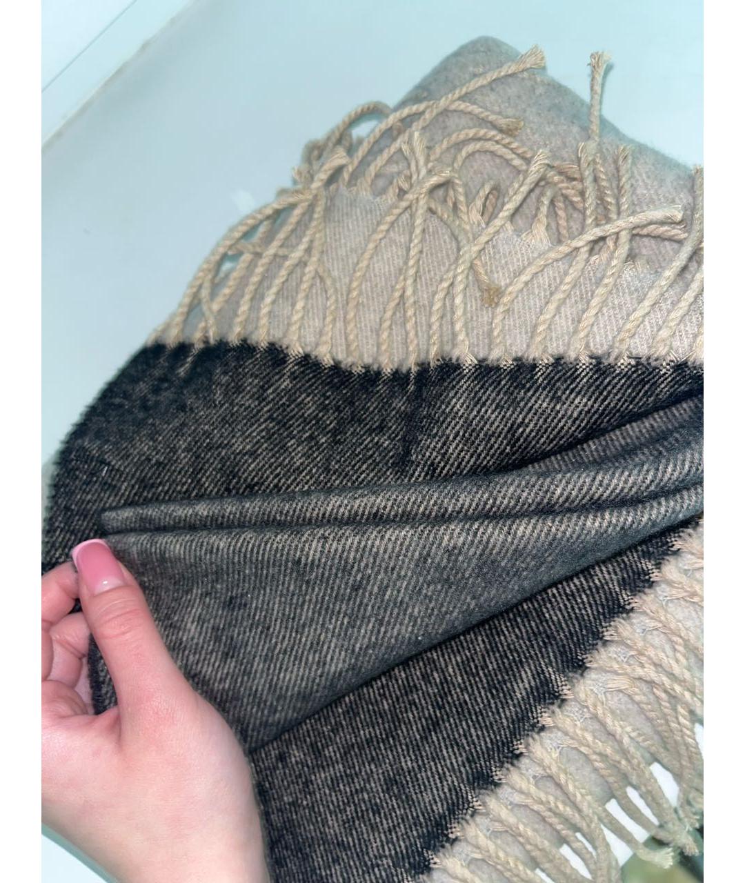 TWIN-SET Серый шарф, фото 2