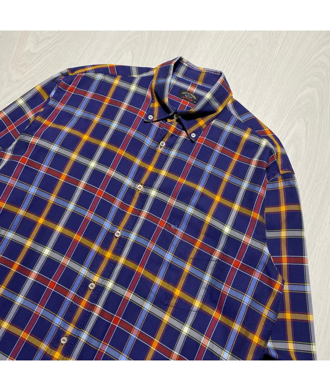 PAUL & SHARK Синяя хлопковая кэжуал рубашка, фото 2