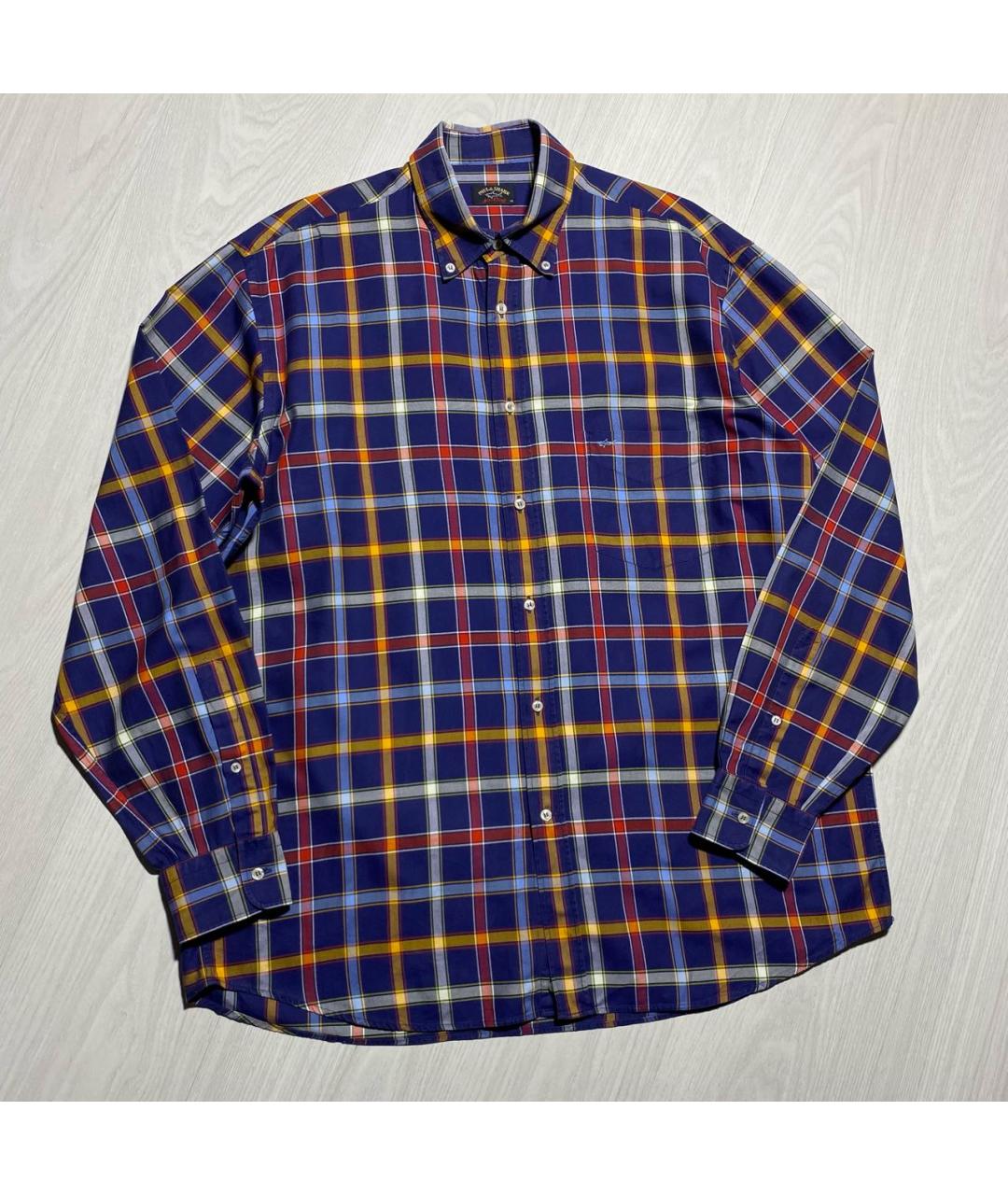 PAUL & SHARK Синяя хлопковая кэжуал рубашка, фото 5