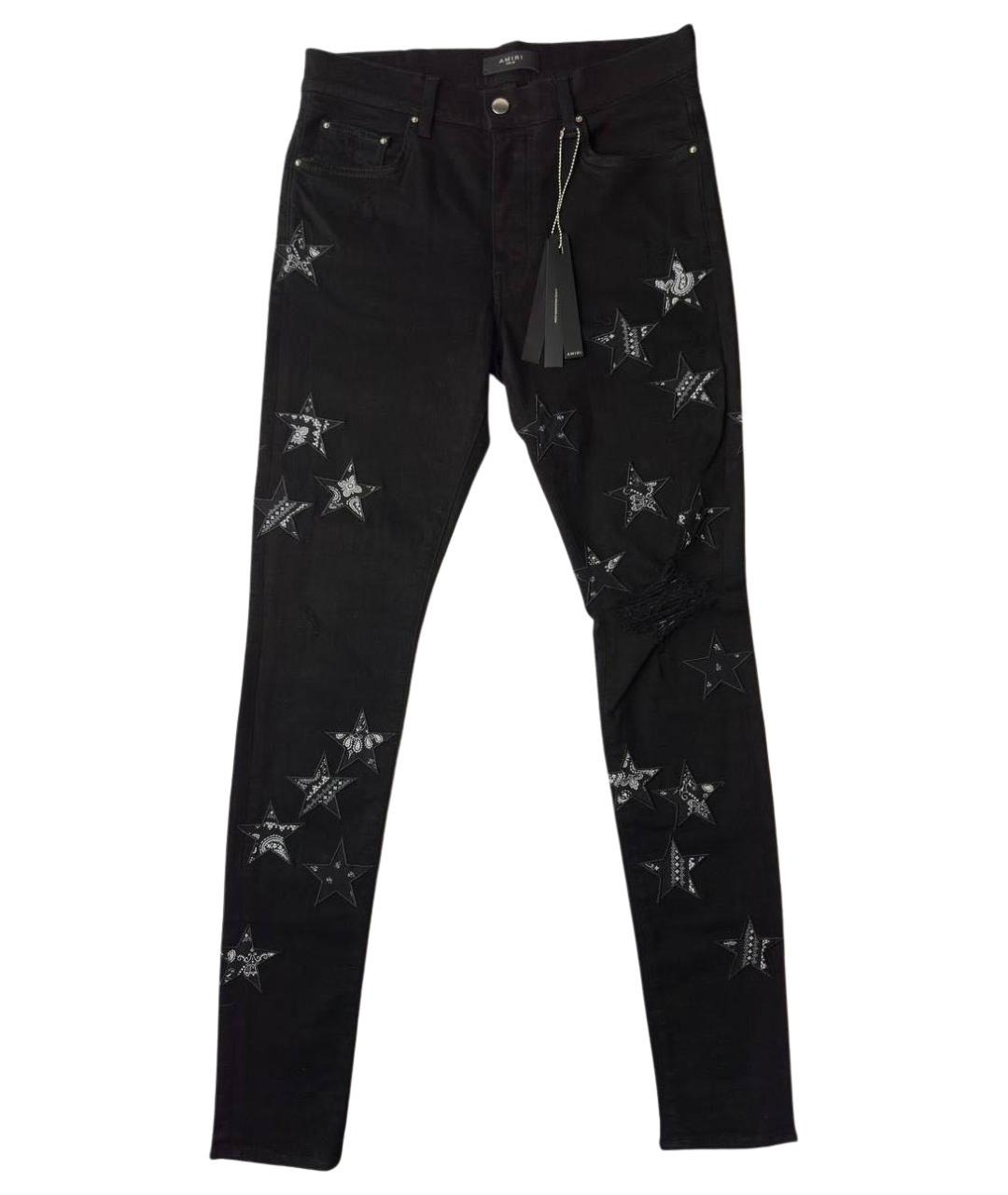 AMIRI Черные хлопко-эластановые джинсы скинни, фото 1