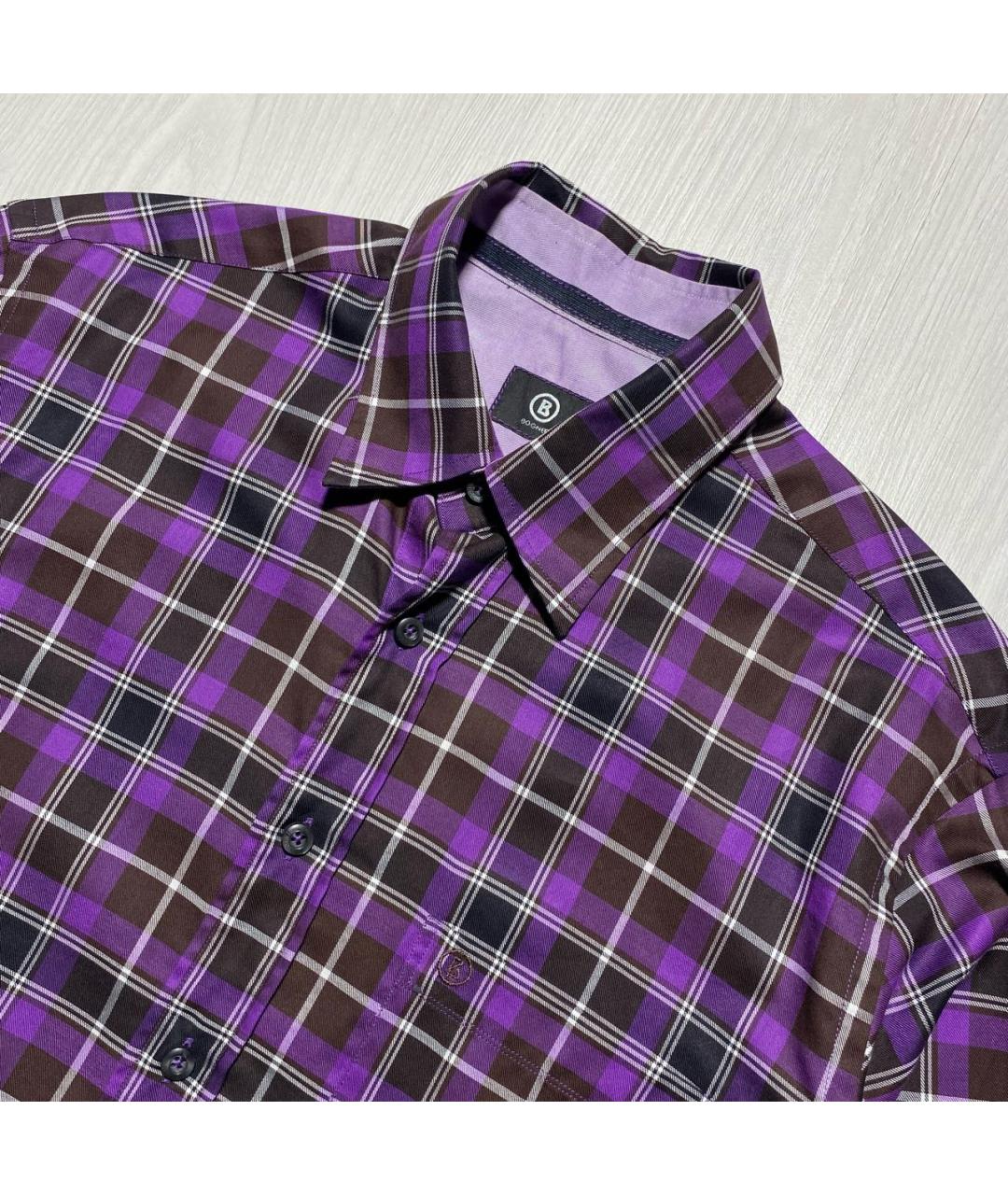 BOGNER Фиолетовая хлопковая кэжуал рубашка, фото 3
