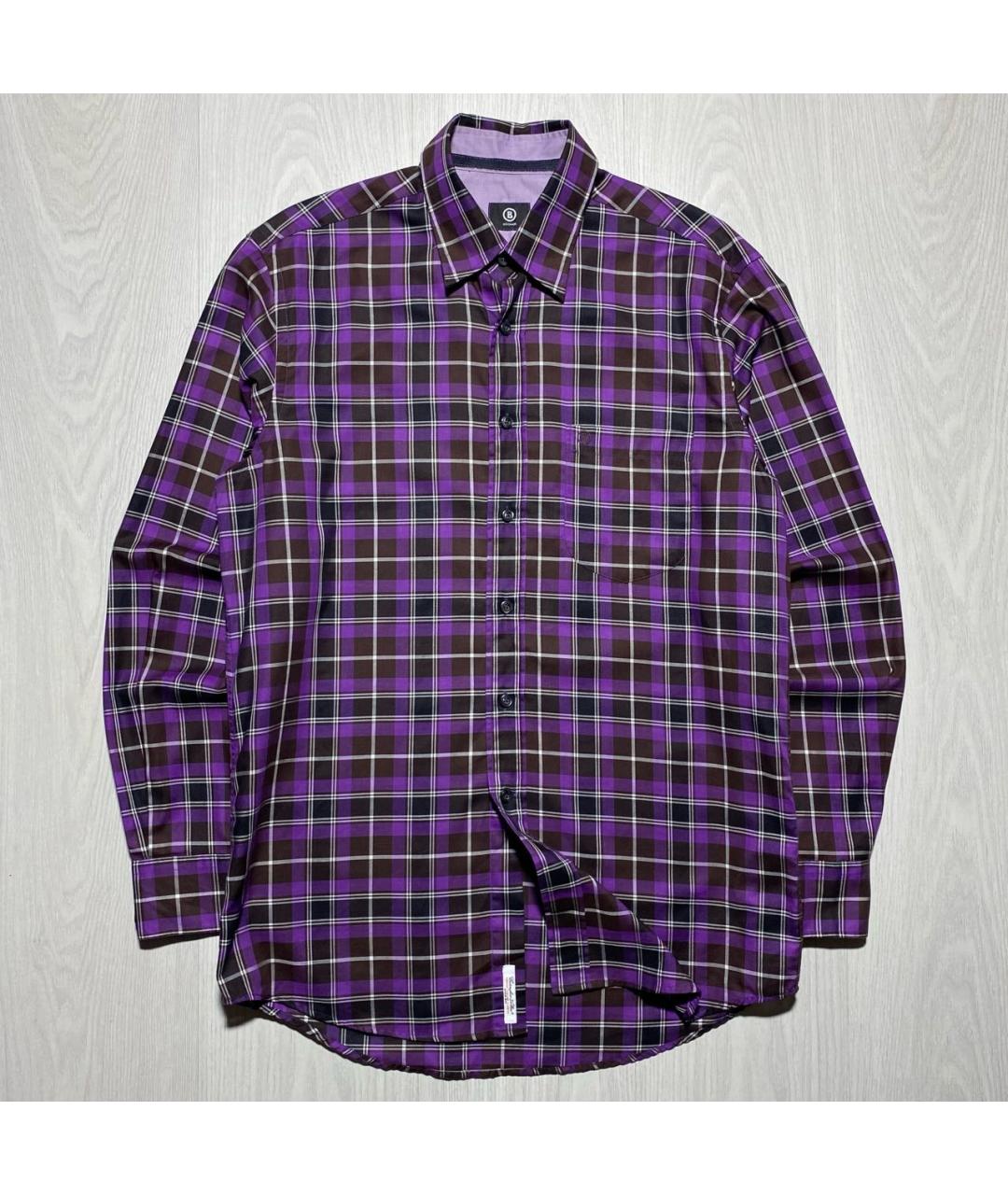 BOGNER Фиолетовая хлопковая кэжуал рубашка, фото 9