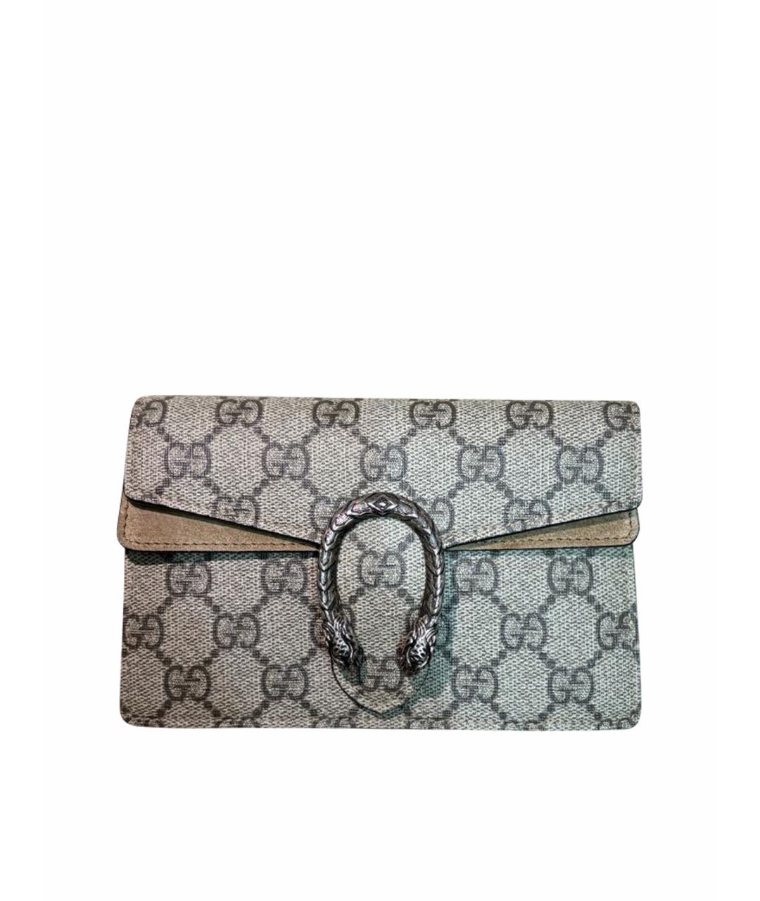 GUCCI Коричневая кожаная сумка через плечо, фото 1