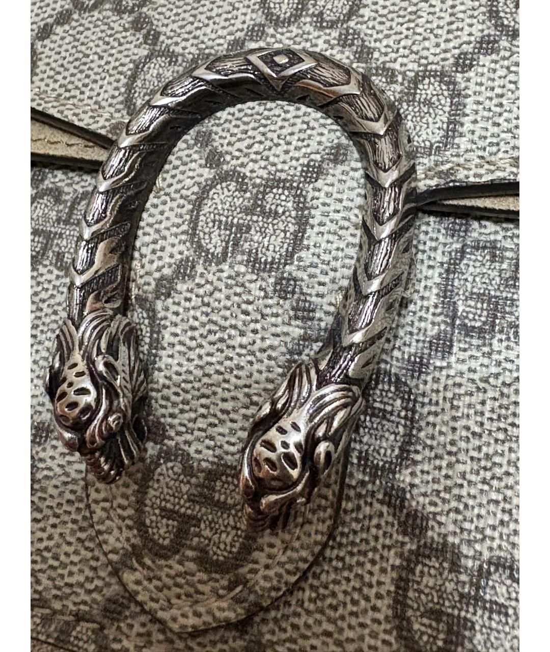 GUCCI Коричневая кожаная сумка через плечо, фото 7