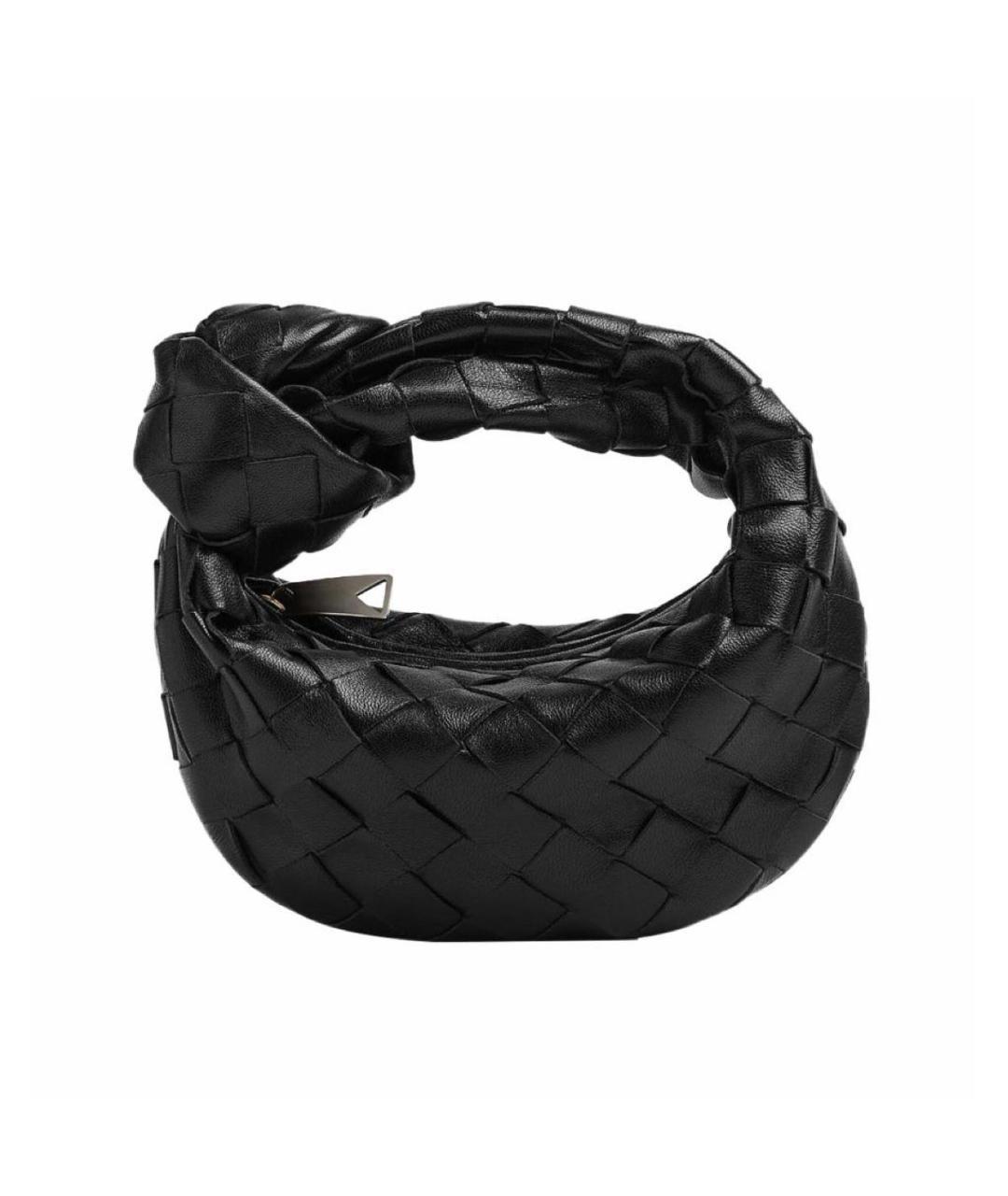 BOTTEGA VENETA Черная кожаная сумка через плечо, фото 1