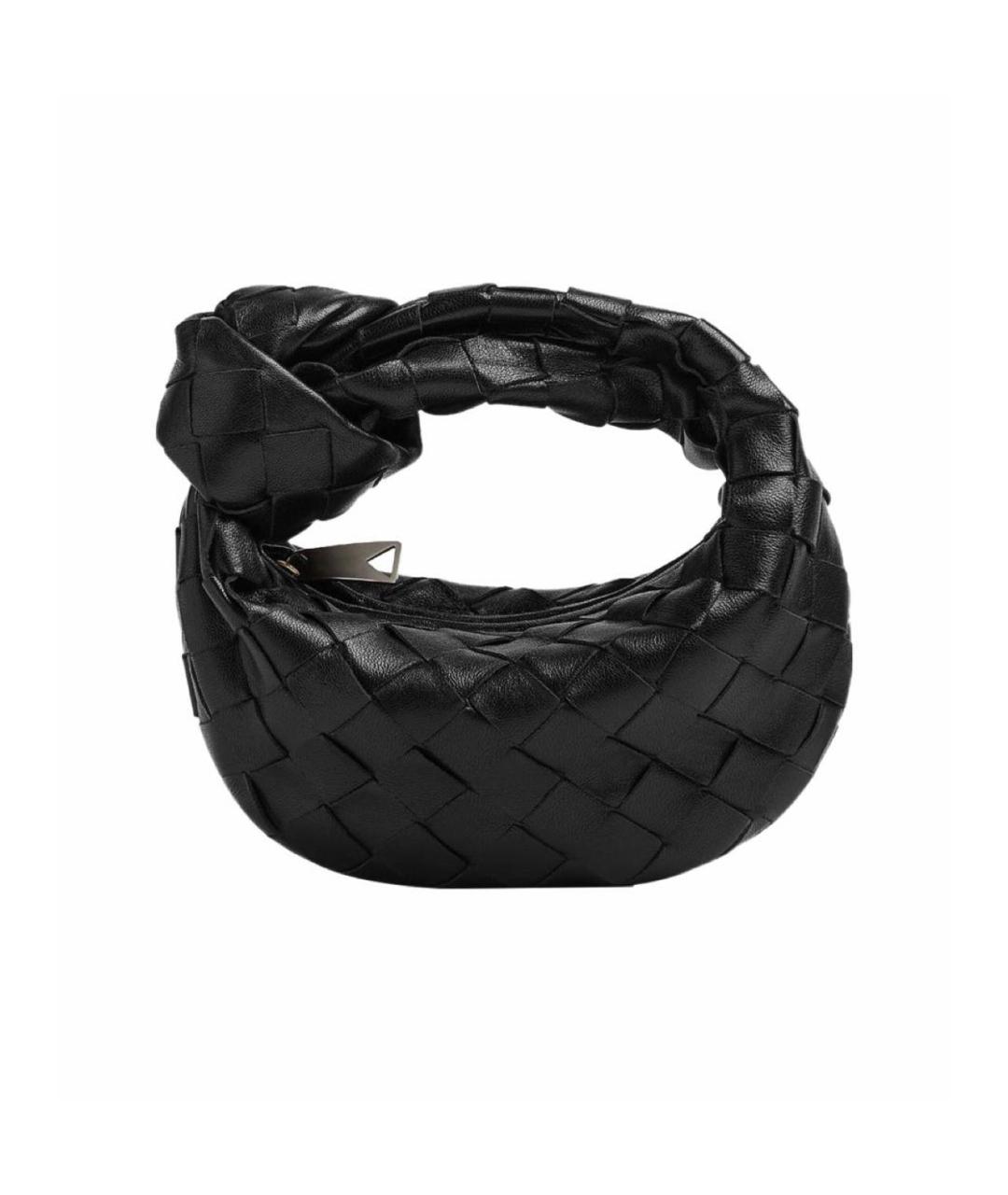 BOTTEGA VENETA Черная кожаная сумка с короткими ручками, фото 7