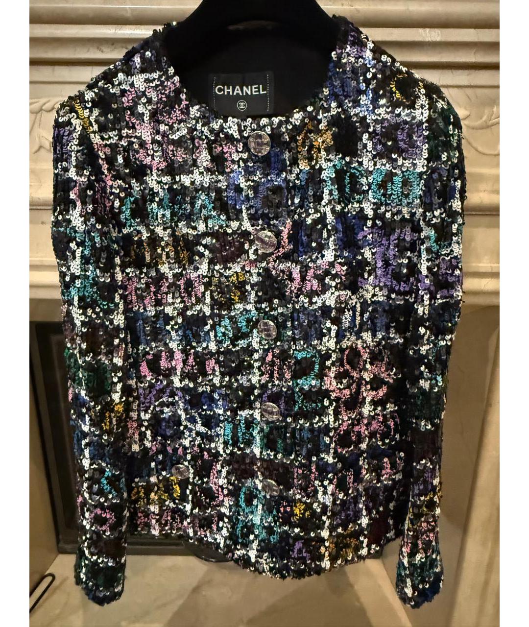 CHANEL Мульти твидовый жакет/пиджак, фото 7