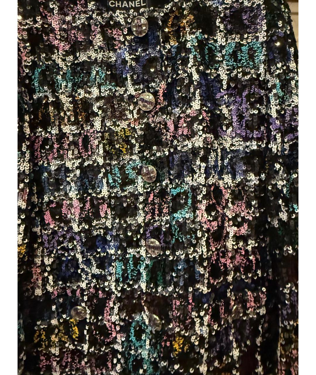 CHANEL Мульти твидовый жакет/пиджак, фото 6