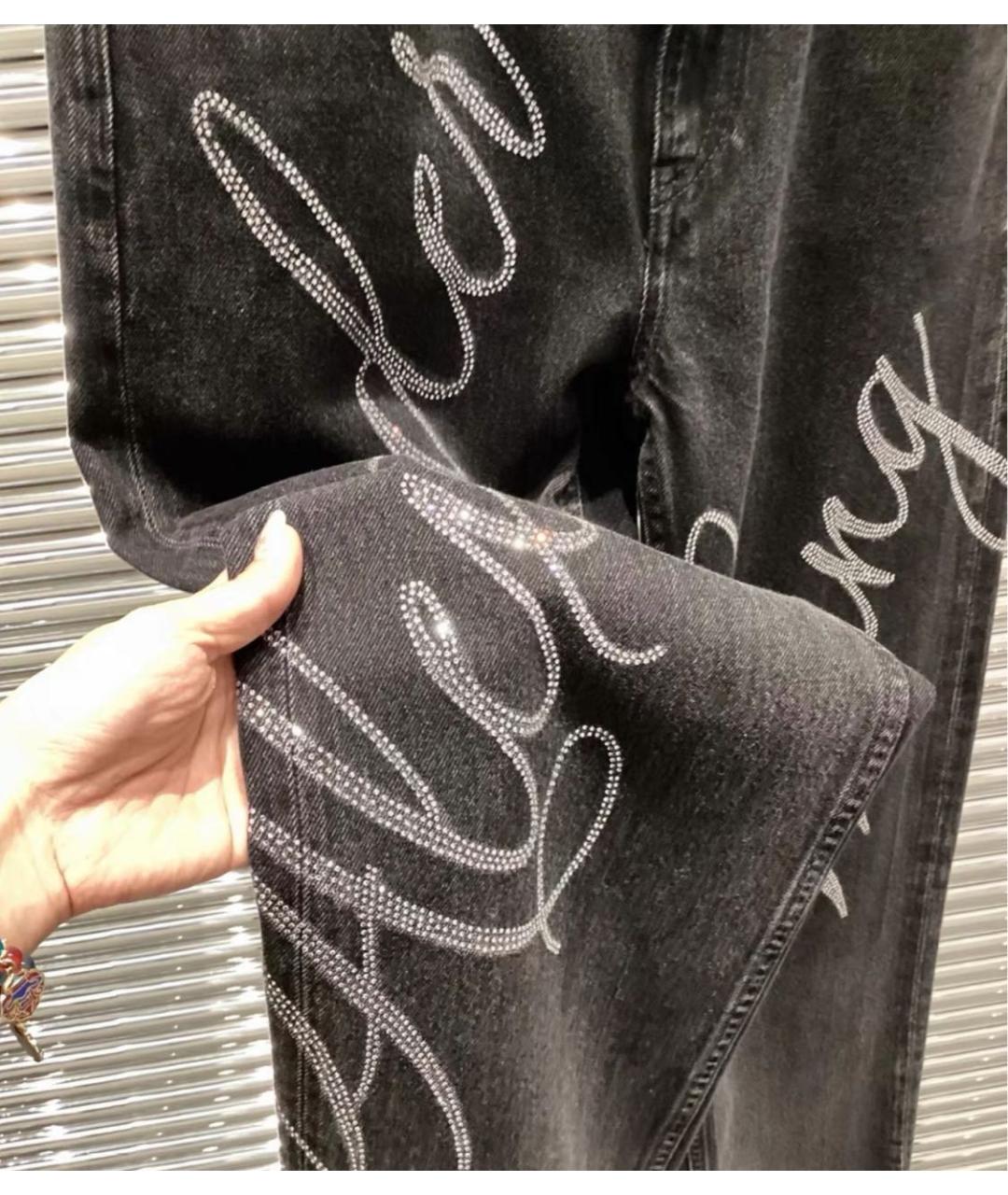 ALEXANDER WANG Черные хлопковые прямые джинсы, фото 6