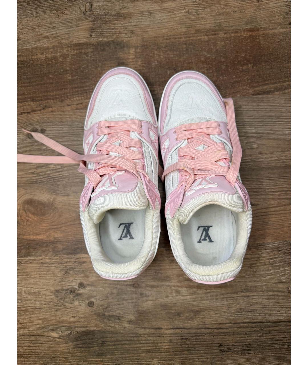 LOUIS VUITTON Белые кожаные кроссовки, фото 2