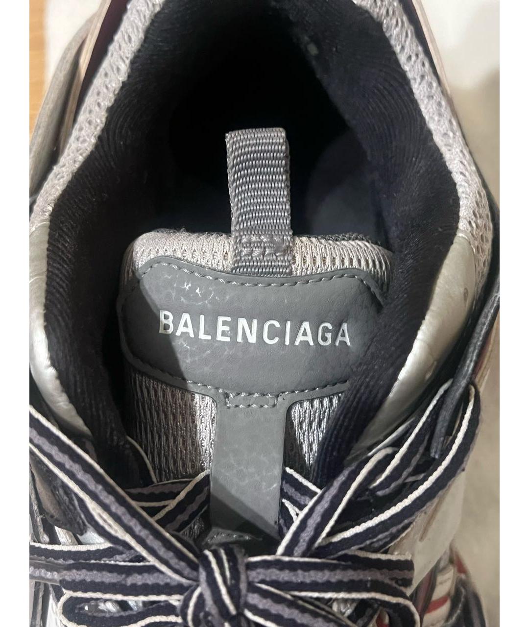 BALENCIAGA Серые текстильные низкие кроссовки / кеды, фото 5