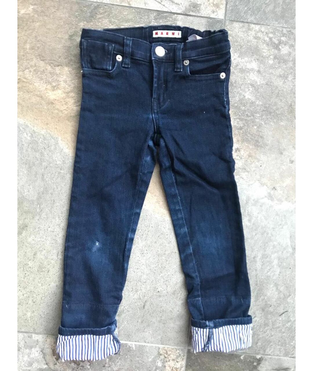 MARNI Синие хлопковые детские джинсы, фото 7