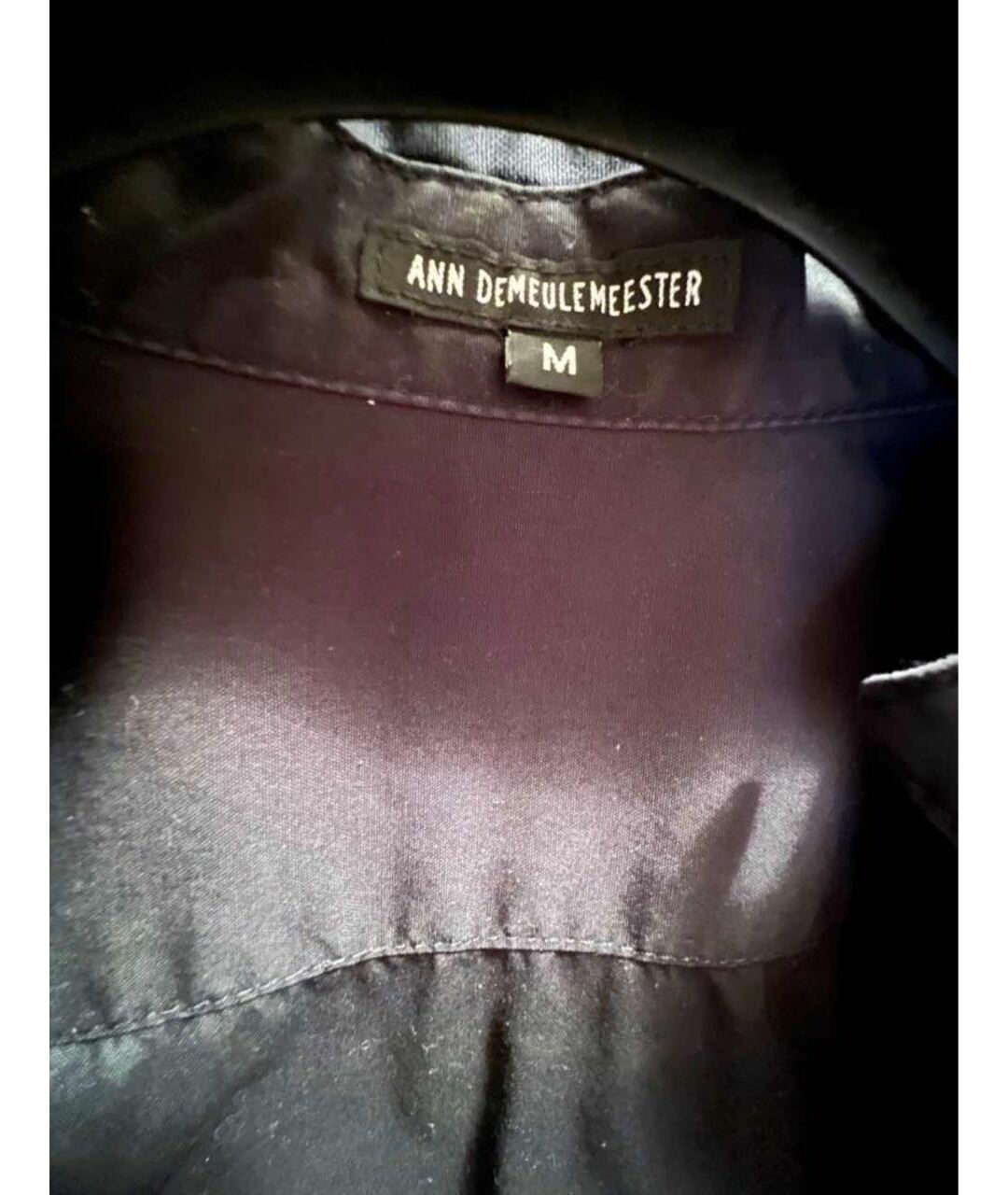 ANN DEMEULEMEESTER Черная хлопковая кэжуал рубашка, фото 3